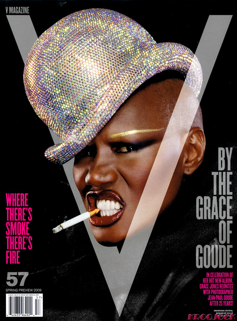Grace Jones on cover of V